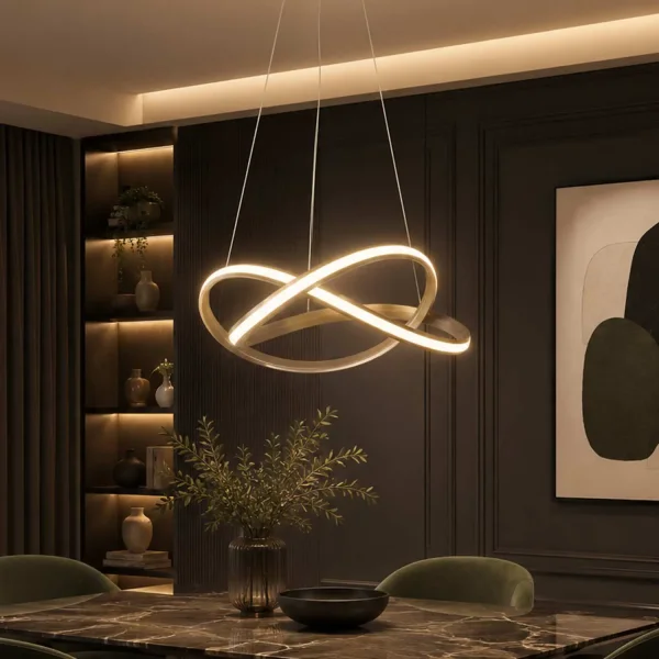 LAMPADA A SOSPENSIONE LED VALLE 37W 4000K INTENSITÀ REGOLABILE ORO