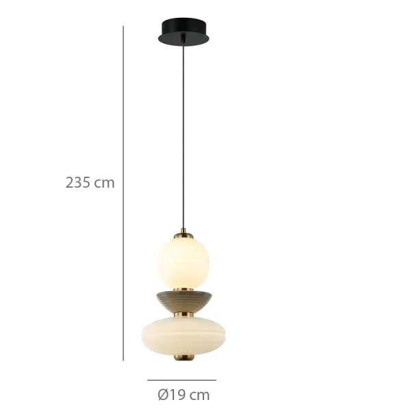 LAMPADA DA SOFFITTO LED 10W CCT CERAMICA/VETRO HATHOR