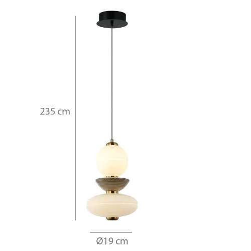 LAMPADA DA SOFFITTO LED 10W CCT CERAMICA/VETRO HATHOR