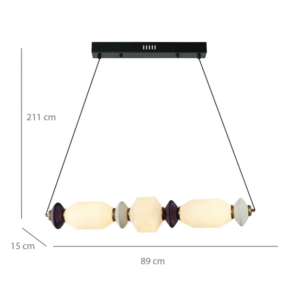 LAMPADA DA SOFFITTO LED 22W CCT CERAMICA/VETRO KIYA