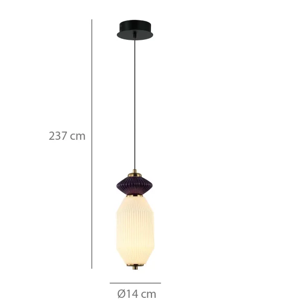 LAMPADA DA SOFFITTO LED 10W CCT CERAMICA/VETRO KIYA