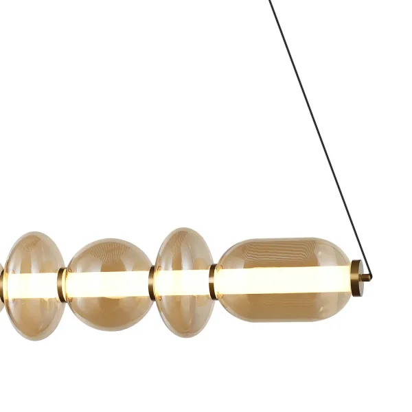 LAMPADA DA SOFFITTO LED 28W CCT VETRO AMBRATO SOLENE