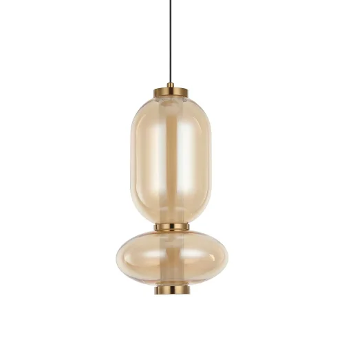 LAMPADA DA SOFFITTO LED 11W CCT IN VETRO AMBRATO SOLENE