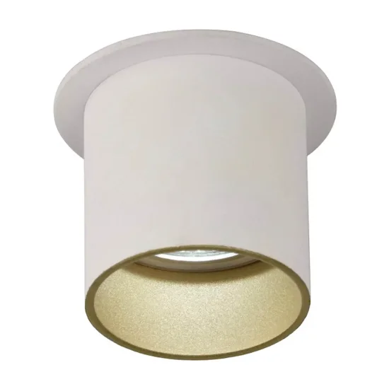 FARETTO DA INCASSO CON APERTURA REGOLABILE BIANCO/ORO GU10