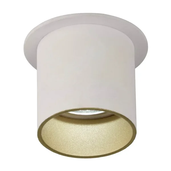 FARETTO DA INCASSO CON APERTURA REGOLABILE BIANCO/ORO GU10
