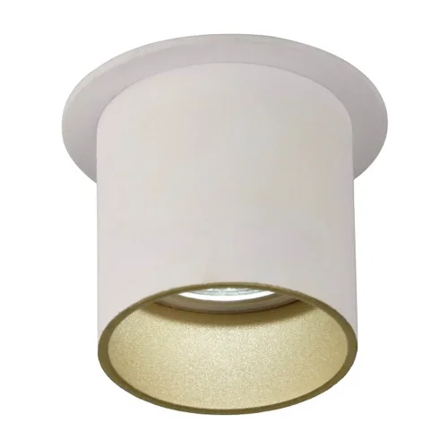 FARETTO DA INCASSO CON APERTURA REGOLABILE BIANCO/ORO GU10