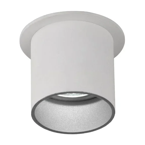 FARETTO DA INCASSO CON APERTURA REGOLABILE BIANCO/ARGENTO GU10