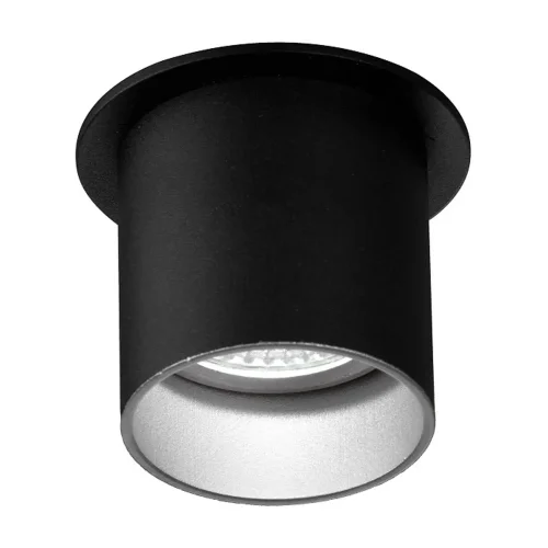 FARETTO DA INCASSO CON APERTURA REGOLABILE NERO/ARGENTO GU10