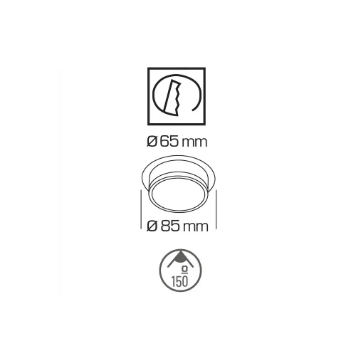 FARETTO DA INCASSO BAGNO LUCE FRONTALE E LATERALE BIANCO GU10