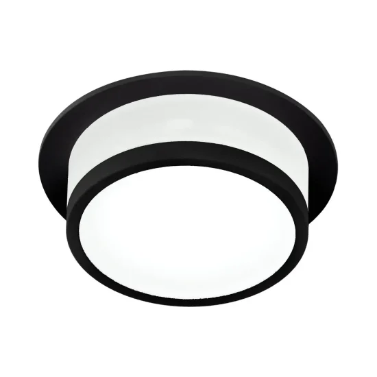 FARETTO DA INCASSO BAGNO LUCE FRONTALE E LATERALE NERO GU10