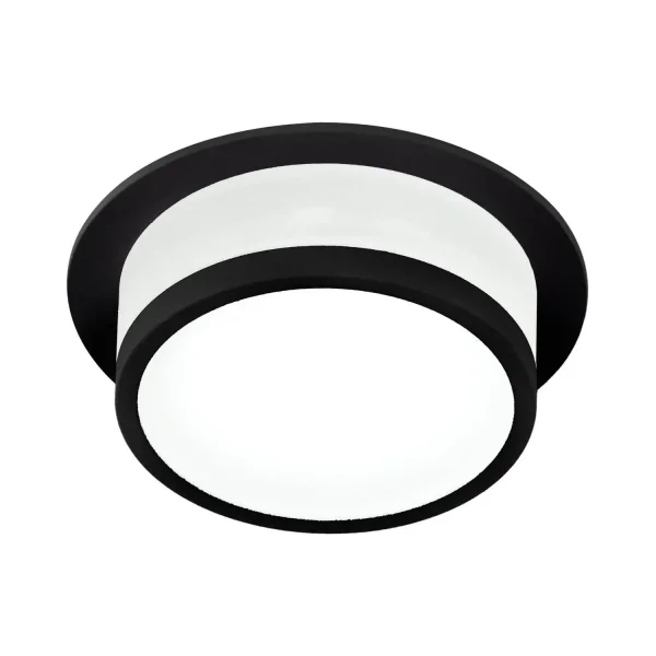FARETTO DA INCASSO BAGNO LUCE FRONTALE E LATERALE NERO GU10