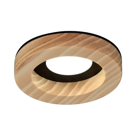 FARETTO DA INCASSO LEGNO/NERO GU10 Ø7,5CM
