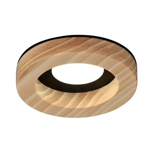 FARETTO DA INCASSO LEGNO/NERO GU10 Ø7,5CM