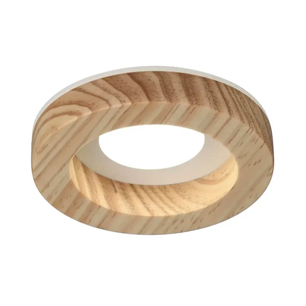 FARETTO DA INCASSO LEGNO/BIANCO GU10 Ø7,5CM