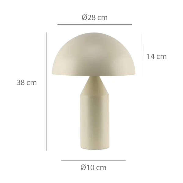 LAMPADA DA TAVOLO 2 LUCI E27 BEIGE ENOKI