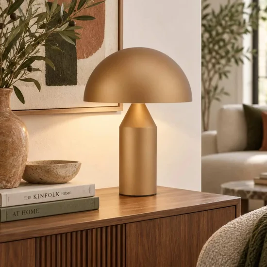 LAMPADA DA TAVOLO 2 LUCI E27 RAME ENOKI