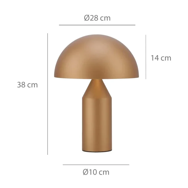 LAMPADA DA TAVOLO 2 LUCI E27 RAME ENOKI