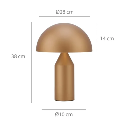 LAMPADA DA TAVOLO 2 LUCI E27 RAME ENOKI