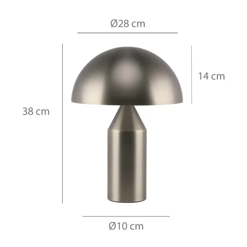 LAMPADA DA TAVOLO 2 LUCI E27 NICHEL SATINATO ENOKI