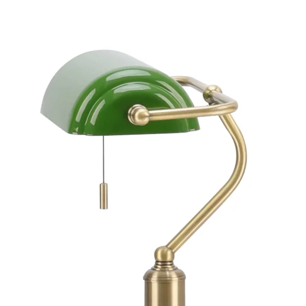 LAMPADA DA TAVOLO DA BANCHIERE E27 VERDE LUCIDO