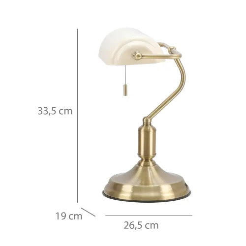 LAMPADA DA TAVOLO DA BANCHIERE E27 BEIGE LUCIDO