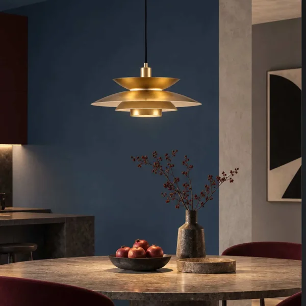 LAMPADA DA SOFFITTO 1 LUCE E27 DORATA Ø38 CM ORNELLA