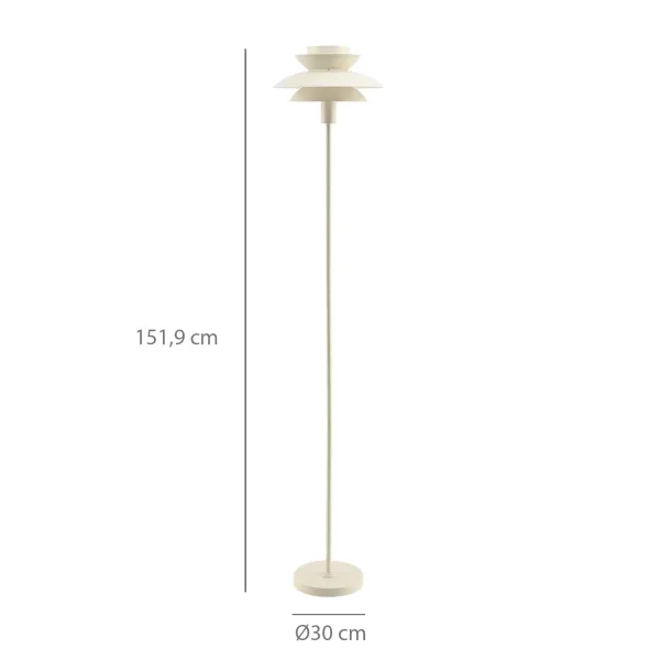 LAMPADA DA TERRA 1 LUCE E27 BEIGE Ø30 CM ORNELLA