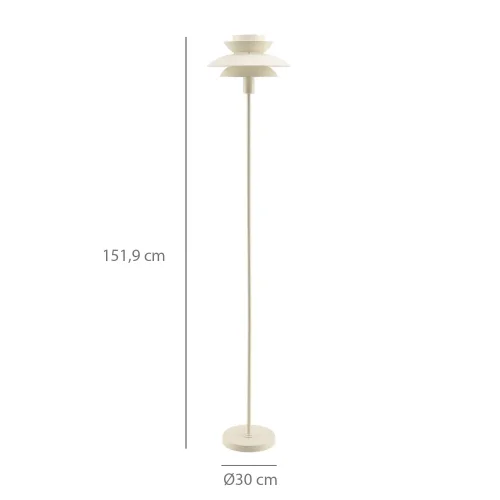 LAMPADA DA TERRA 1 LUCE E27 BEIGE Ø30 CM ORNELLA