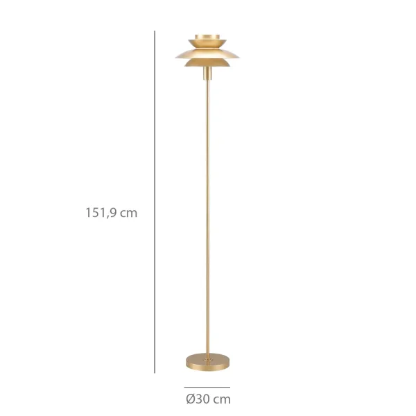 LAMPADA DA TERRA 1 LUCE E27 DORATA Ø30 CM ORNELLA