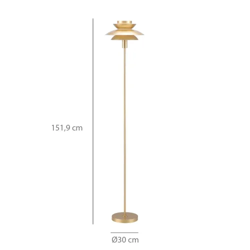 LAMPADA DA TERRA 1 LUCE E27 DORATA Ø30 CM ORNELLA