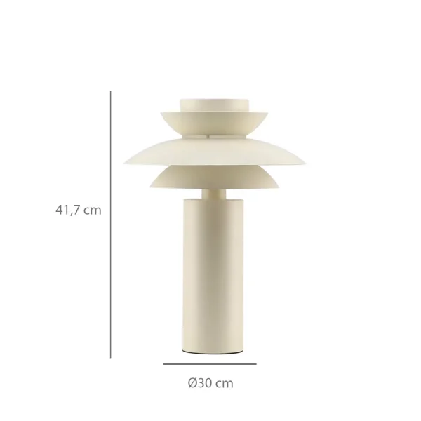 LAMPADA DA TAVOLO 1 LUCE E27 BEIGE Ø30 CM ORNELLA