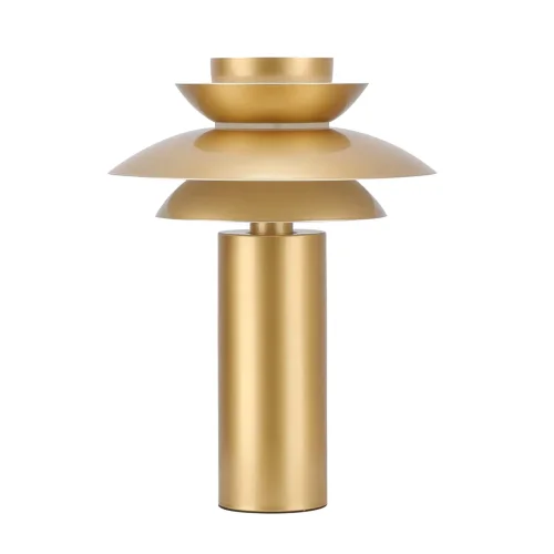 LAMPADA DA TAVOLO 1 LUCE E27 DORATA Ø30 CM ORNELLA