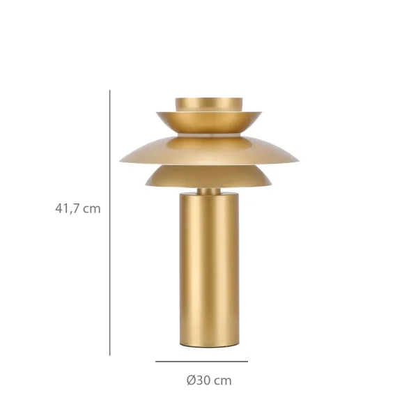 LAMPADA DA TAVOLO 1 LUCE E27 DORATA Ø30 CM ORNELLA