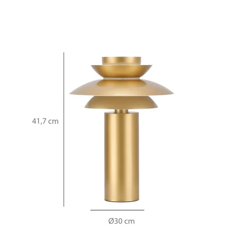 LAMPADA DA TAVOLO 1 LUCE E27 DORATA Ø30 CM ORNELLA