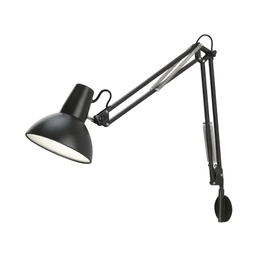 LAMPADA MULTIFUNZIONE DA TAVOLO, PARETE E CON PINZA IN ACCIAIO NERO