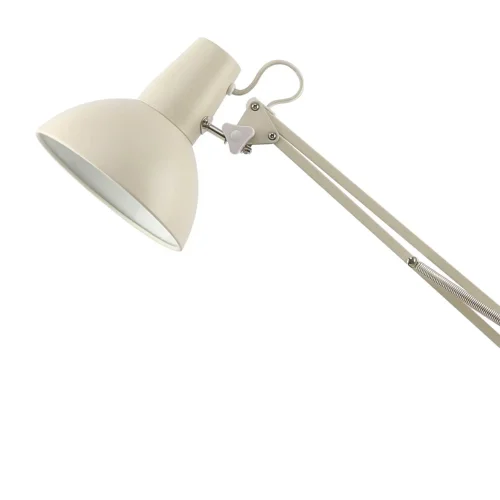LAMPADA MULTIFUNZIONE DA TAVOLO, PARETE E CON PINZA IN ACCIAIO BIANCO