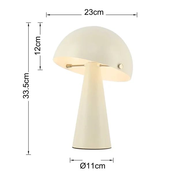 LAMPADA DA TAVOLO IN ACCIAIO VERNICIATO BEIGE E27 CHANTERELLE