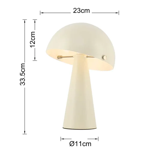 LAMPADA DA TAVOLO IN ACCIAIO VERNICIATO BEIGE E27 CHANTERELLE