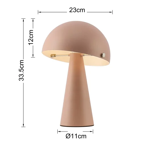 LAMPADA DA TAVOLO IN ACCIAIO VERNICIATO ROSA OPACO E27 CHANTERELLE