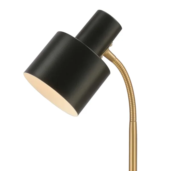 LAMPADA DA TAVOLO E27 NERA E DORATA GEMMA
