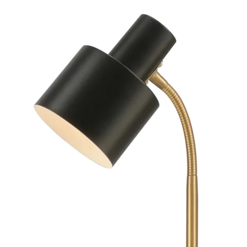 LAMPADA DA TAVOLO E27 NERA E DORATA GEMMA