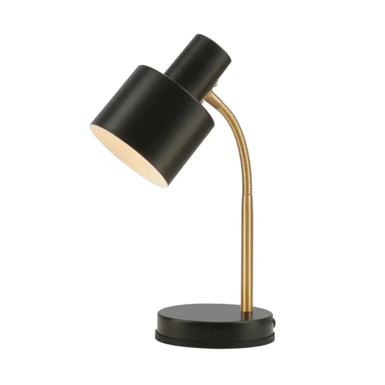 LAMPADA DA TAVOLO E27 NERA E DORATA GEMMA 2