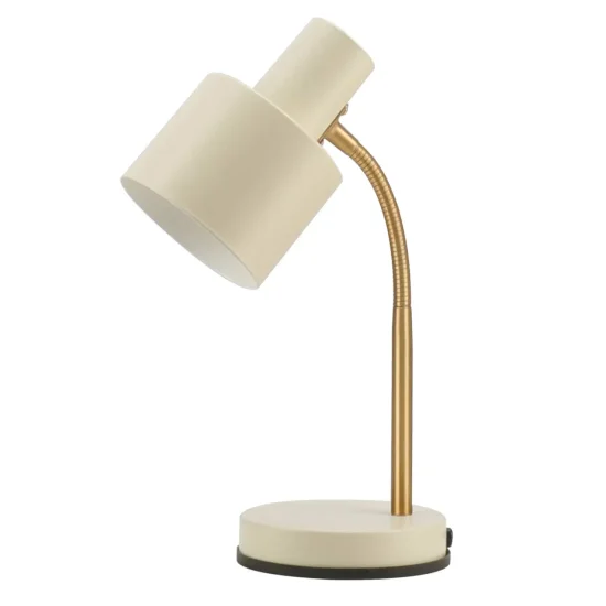 LAMPADA DA TAVOLO E27 BEIGE E DORATA GEMMA 2
