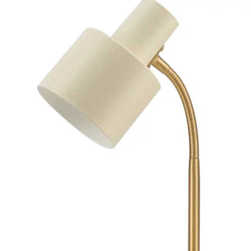 LAMPADA DA TAVOLO E27 BEIGE E DORATA GEMMA