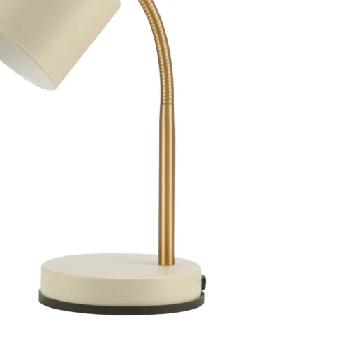 LAMPADA DA TAVOLO E27 BEIGE E DORATA GEMMA