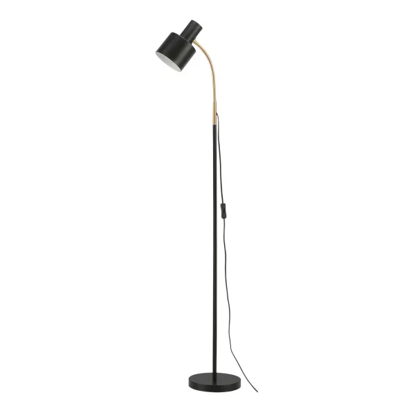 LAMPADA DA TERRA E27 NERA E ORO GEMMA