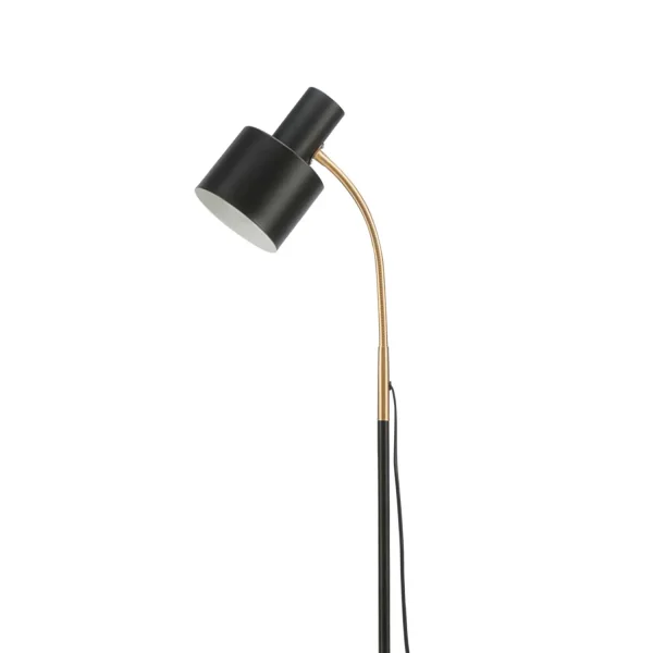 LAMPADA DA TERRA E27 NERA E ORO GEMMA