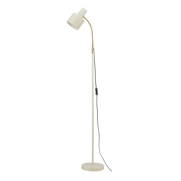 LAMPADA DA TERRA E27 BEIGE E ORO GEMMA