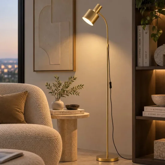 LAMPADA DA TERRA E27 ORO GEMMA