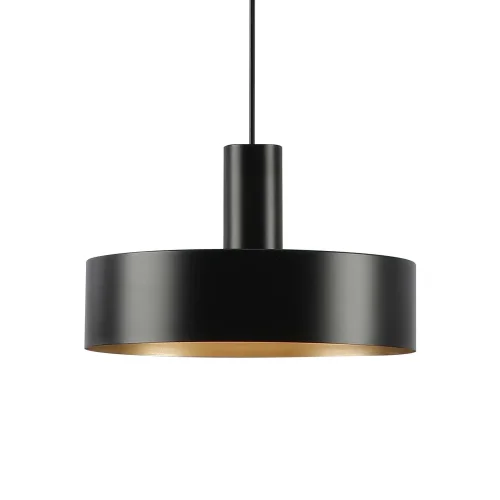 LAMPADA DA SOFFITTO E27 ACCIAIO VERNICIATO NERO GEMMA